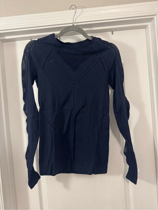 Athleta Tops - Athleta Navy Long-Sleeve Seamless Performance Top